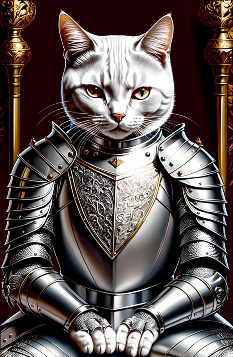 5071593-3606782105-✍💖((masterpiece)), (((best quality))), ((ultra-detailed)), ((illustration)),  🌟, kneeling cat knight, portrait, finely detailed.png